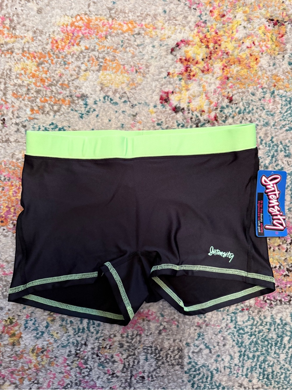 Intensity Small Adult Spandex NEW bright green and black spandex